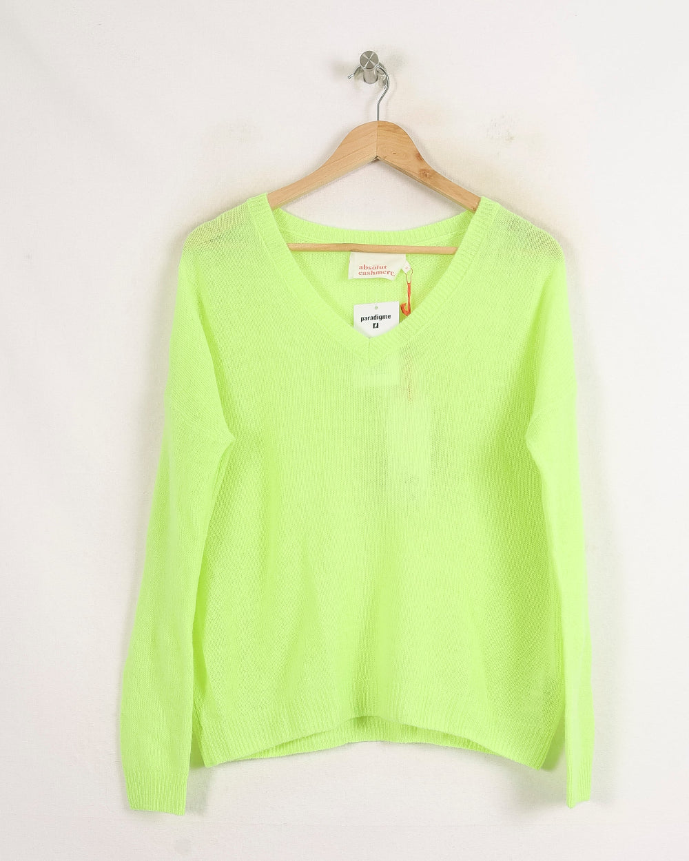 Pull Col V Vert - Taille S/36