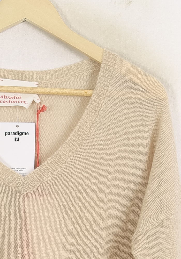 Pull Beige - Taille S/36 de la marque Absolut Cashmere | PARAD75615 - Vendu par Paradigme - Image 3