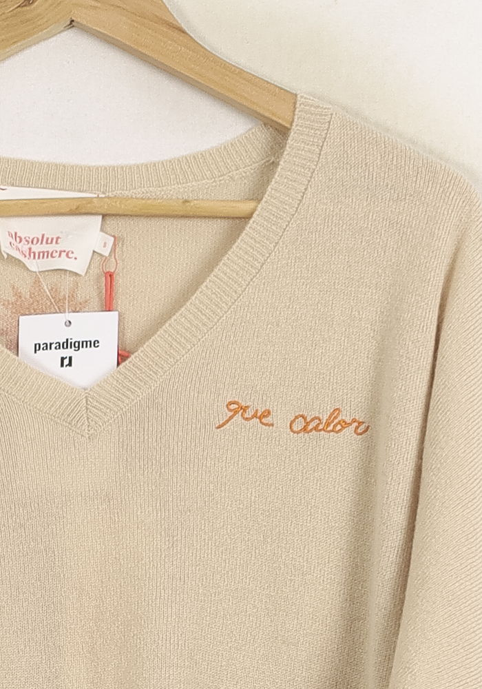 Pull Beige - Taille S/36 de la marque Absolut Cashmere | PARAD75626 - Vendu par Paradigme - Image 3