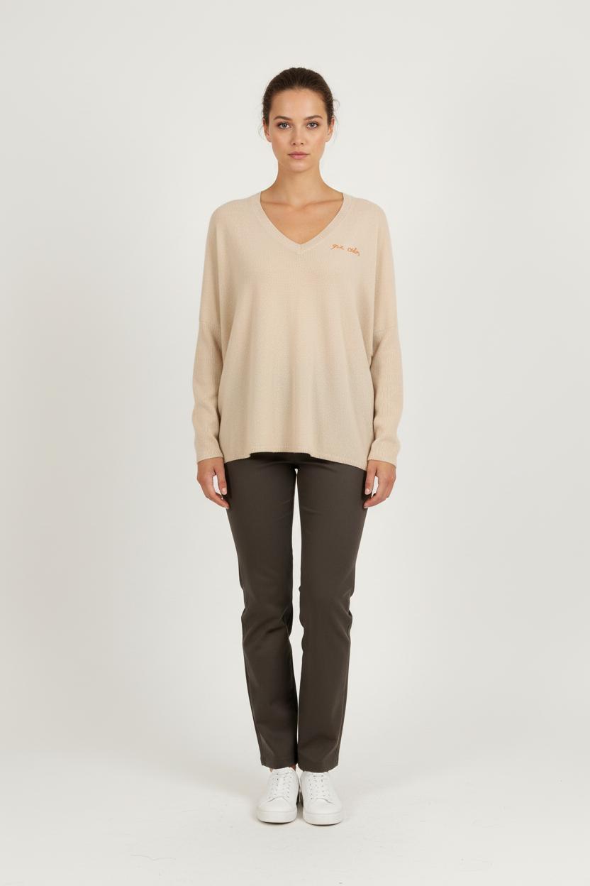 Pull Beige - Taille S/36 de la marque Absolut Cashmere | PARAD75626 - Vendu par Paradigme - Image 1
