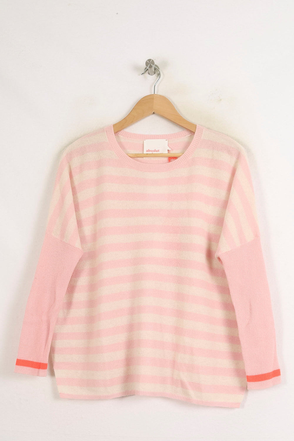Pull Rayé Rose et Blanc - Taille S/36 de la marque Absolut Cashmere | PARAD75628 - Vendu par Paradigme - Image 2