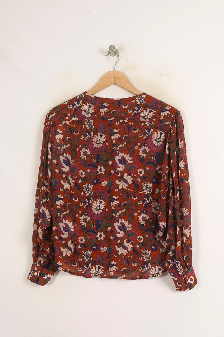 Blouse Fleurie Marron - Taille XS/34 de la marque Louise Misha | PARAD75630 - Vendu par Paradigme - Image 4