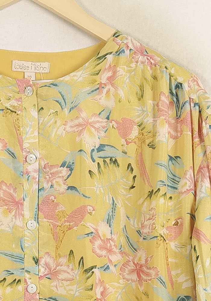 Robe Fleurie Jaune - Taille S/36 de la marque Louise Misha | PARAD75631 - Vendu par Paradigme - Image 3