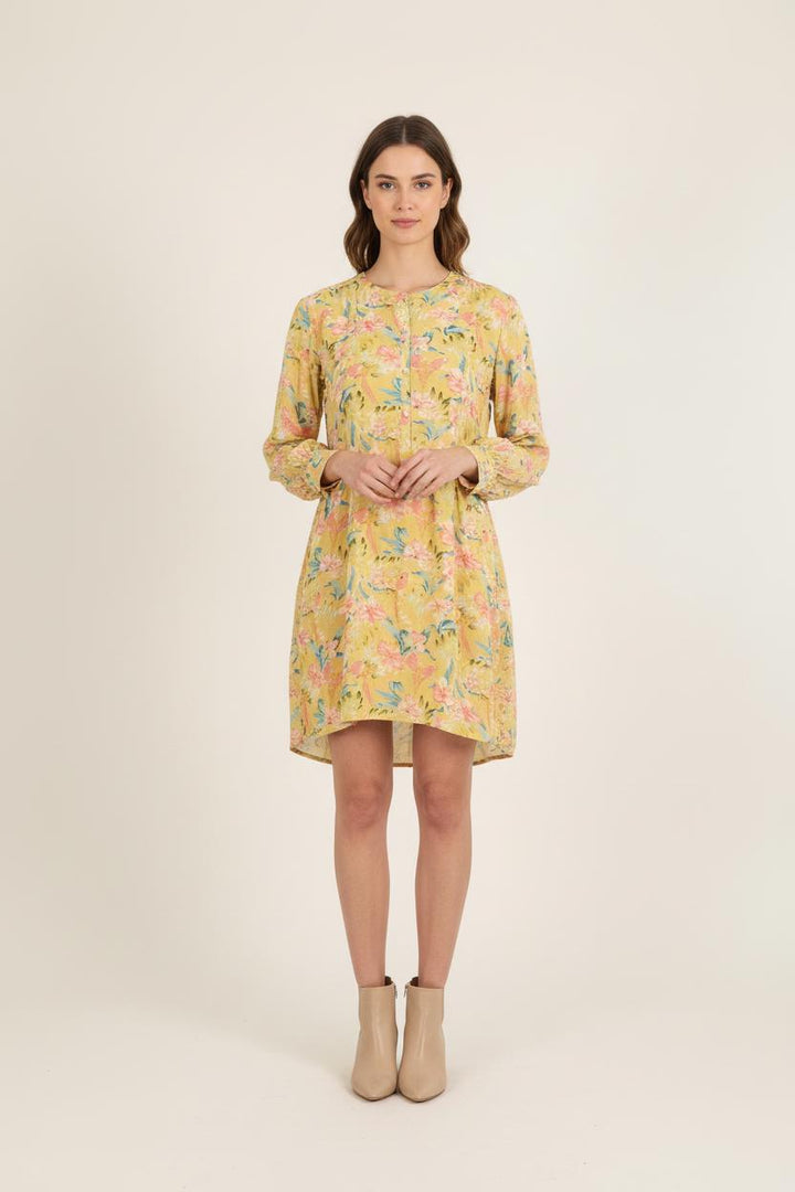Robe Fleurie Jaune - Taille S/36 de la marque Louise Misha | PARAD75631 - Vendu par Paradigme - Image 1