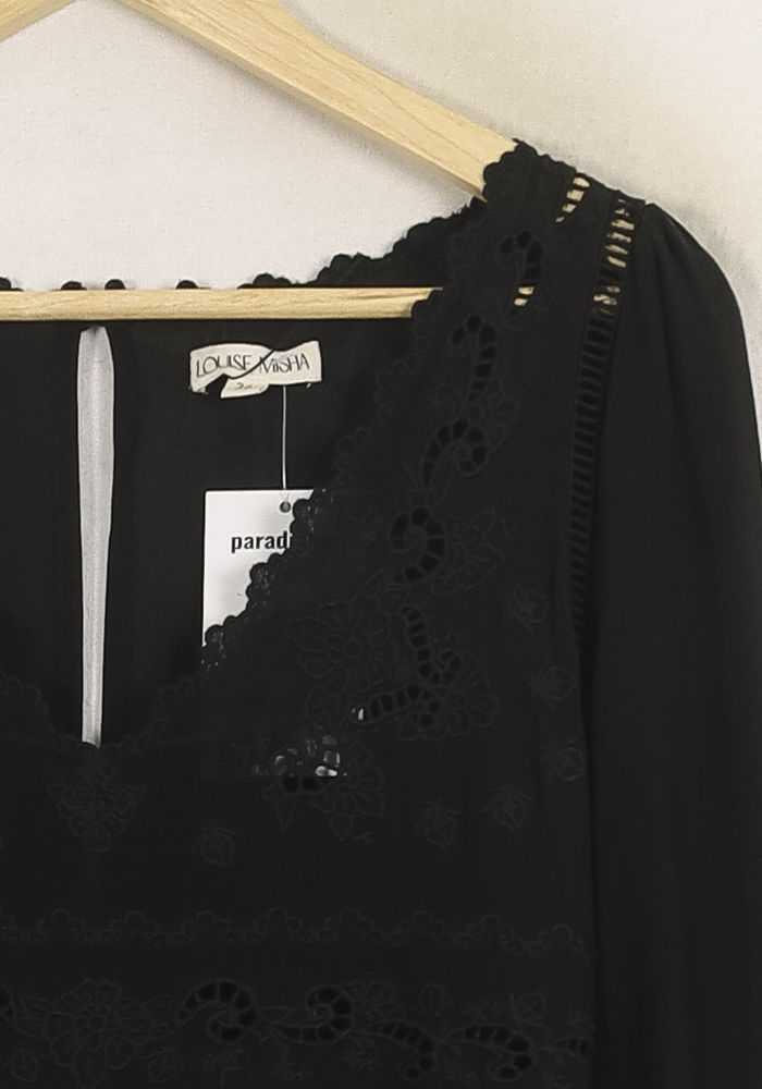 Robe Longue Noire - Taille S/36 de la marque Louise Misha | PARAD75637 - Vendu par Paradigme - Image 3