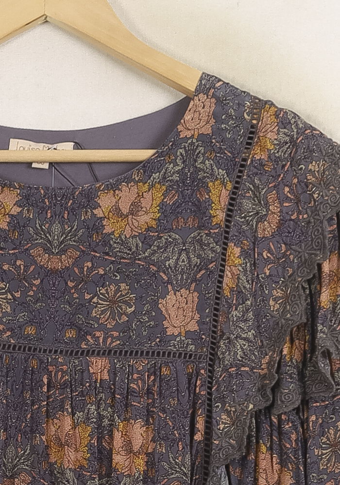 Blouse Violette - Taille S/36 de la marque Louise Misha | PARAD75641 - Vendu par Paradigme - Image 3