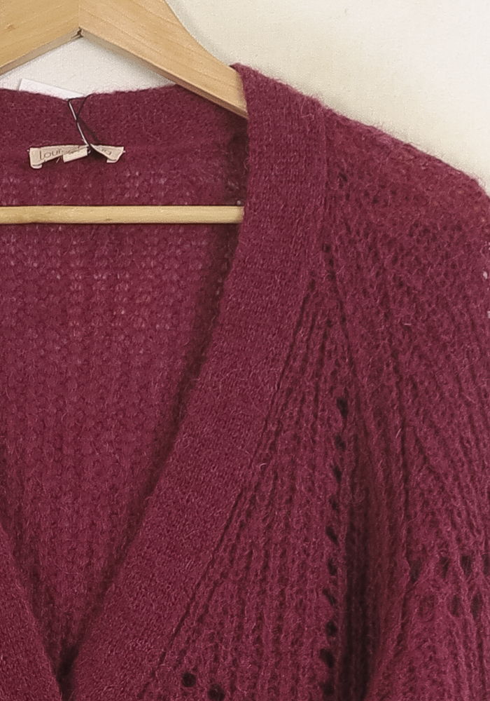 Cardigan Violet - Taille XS/34 de la marque Louise Misha | PARAD75651 - Vendu par Paradigme - Image 3