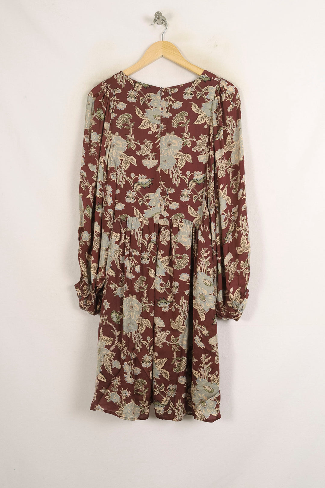 Robe Fleurie Marron et Beige - Taille S/36 de la marque Louise Misha | PARAD75654 - Vendu par Paradigme - Image 4
