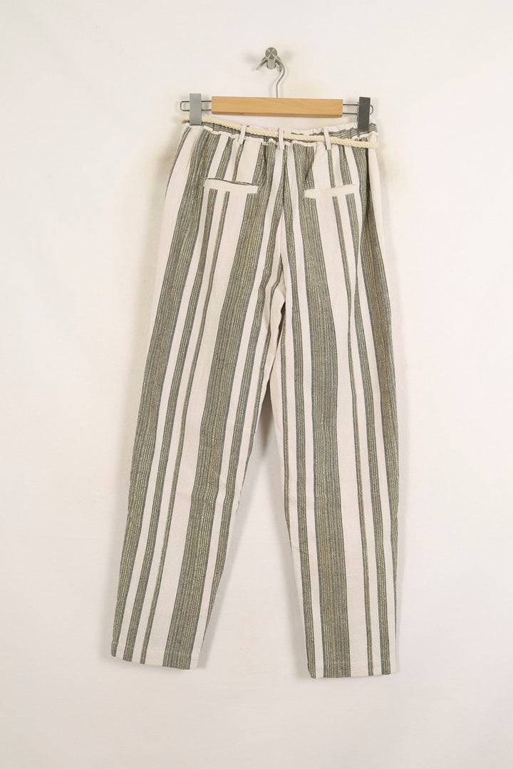 Pantalon Rayé Blanc et Vert - Taille S/36 de la marque Louise Misha | PARAD75659 - Vendu par Paradigme - Image 4