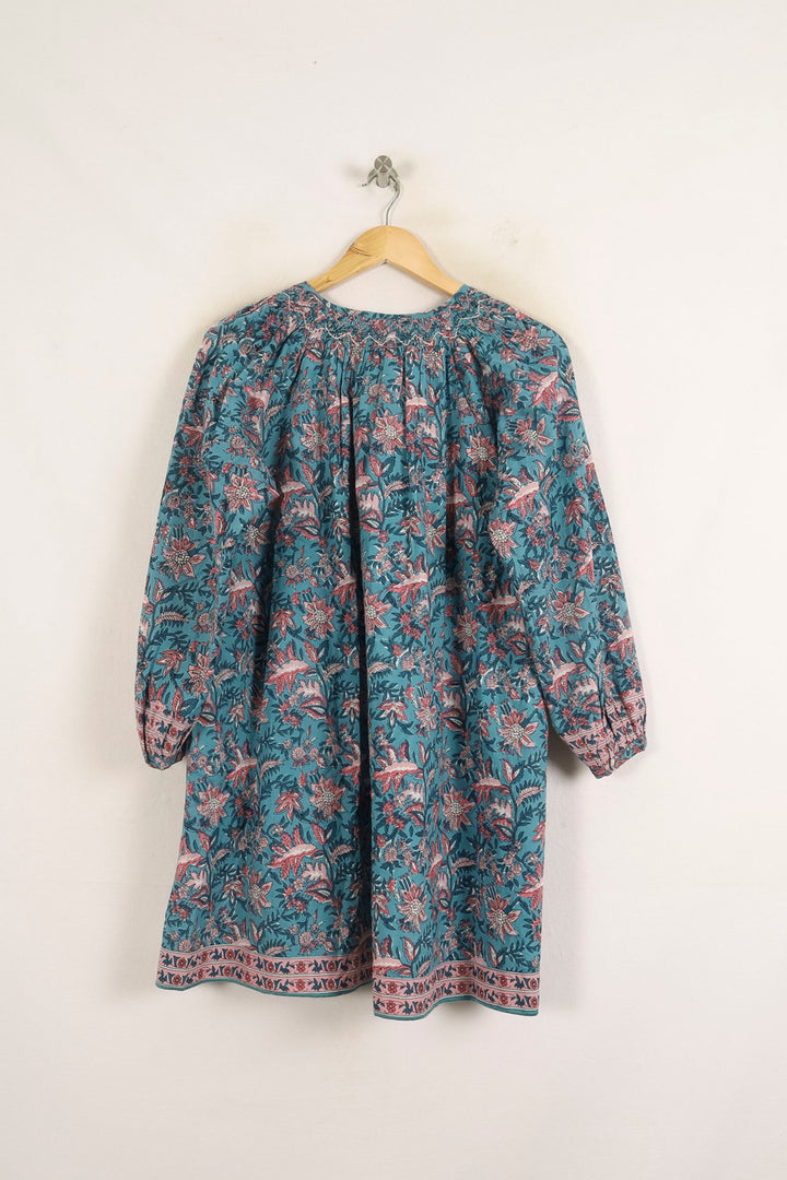 Robe Imprimée Bleu et Rose - Taille XS/34 de la marque Louise Misha | PARAD75665 - Vendu par Paradigme - Image 4