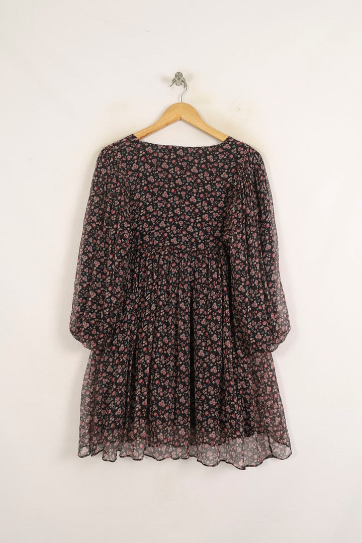 Robe Courte Noire à Fleurs - Taille M/38 de la marque Louise Misha | PARAD75672 - Vendu par Paradigme - Image 4