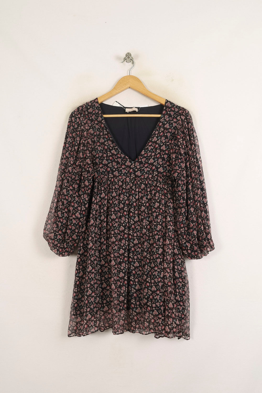 Robe Courte Noire à Fleurs - Taille M/38 de la marque Louise Misha | PARAD75672 - Vendu par Paradigme - Image 2