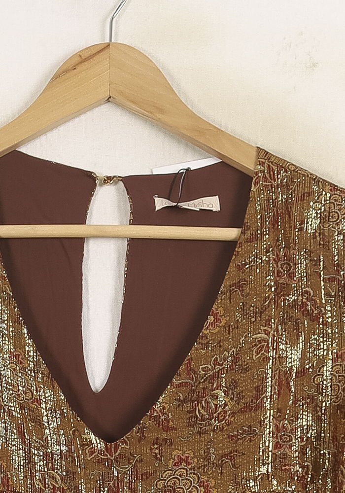Robe Courte Marron - Taille S/36 de la marque Louise Misha | PARAD75681 - Vendu par Paradigme - Image 3