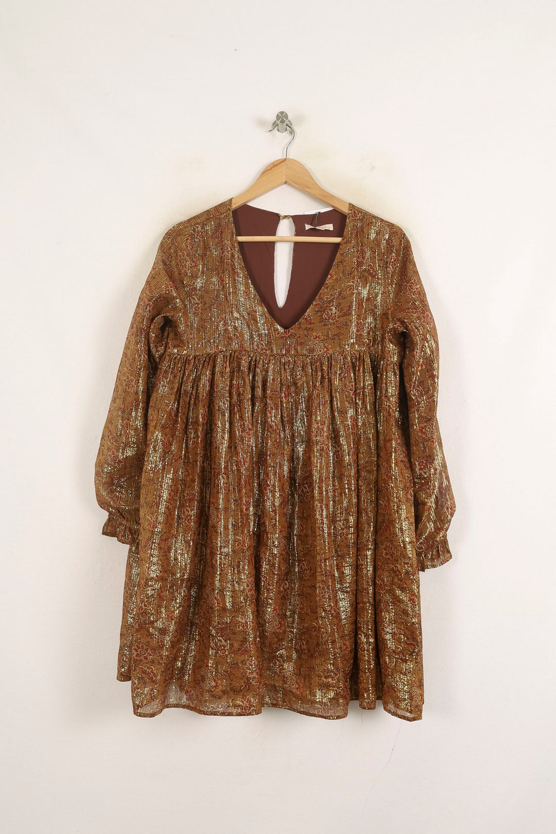Robe Courte Marron - Taille S/36 de la marque Louise Misha | PARAD75681 - Vendu par Paradigme - Image 2