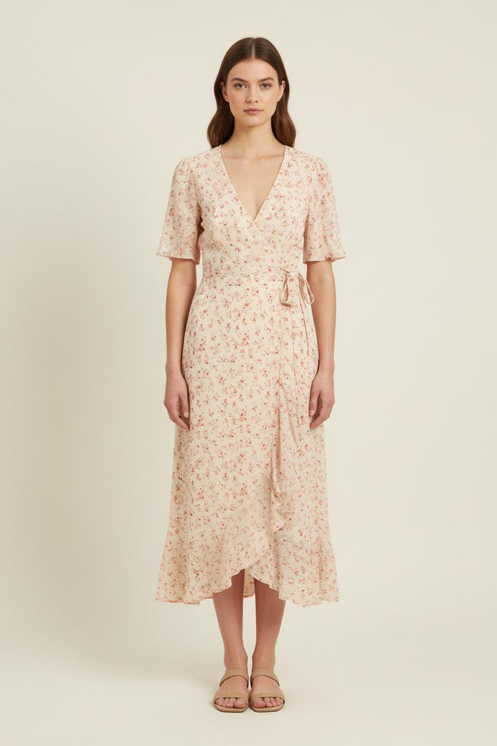 Robe Portefeuille Rose - Taille XS/34 de la marque Louise Misha | PARAD75682 - Vendu par Paradigme - Image 1