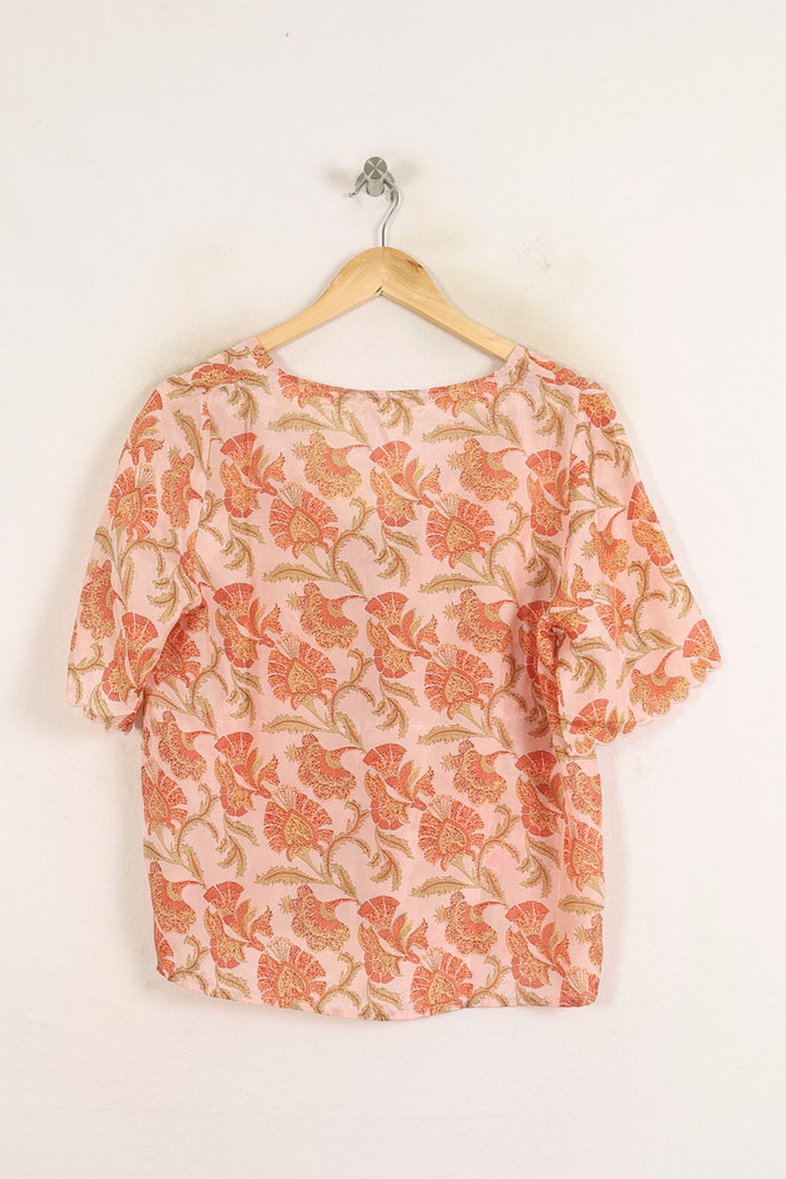 Blouse Rose et Orange - Taille M/38 de la marque Louise Misha | PARAD75690 - Vendu par Paradigme - Image 4