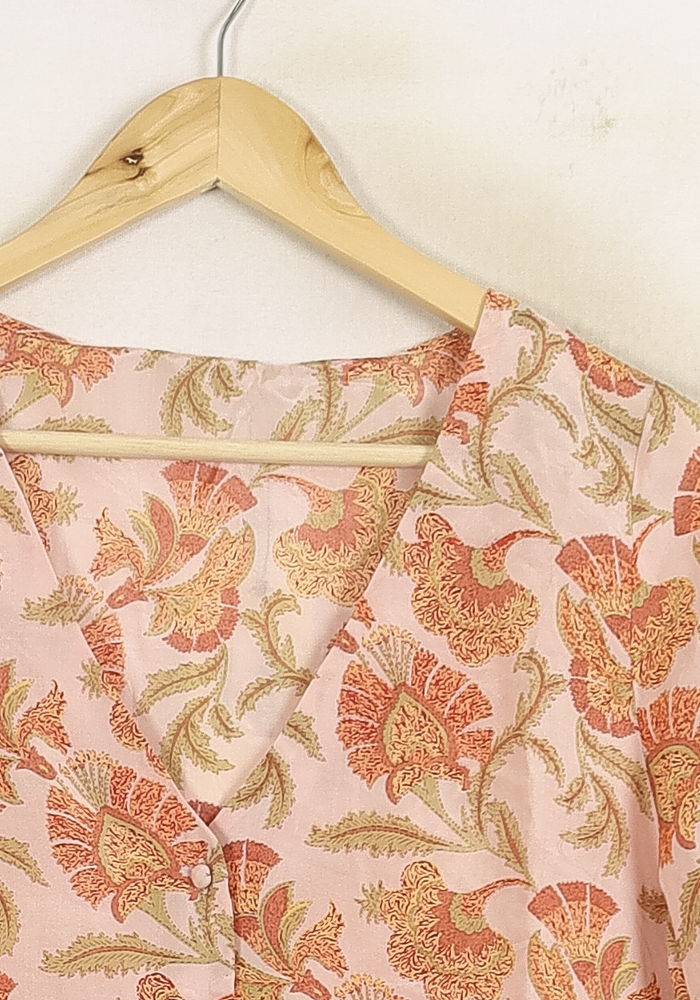 Blouse Rose et Orange - Taille M/38 de la marque Louise Misha | PARAD75690 - Vendu par Paradigme - Image 3