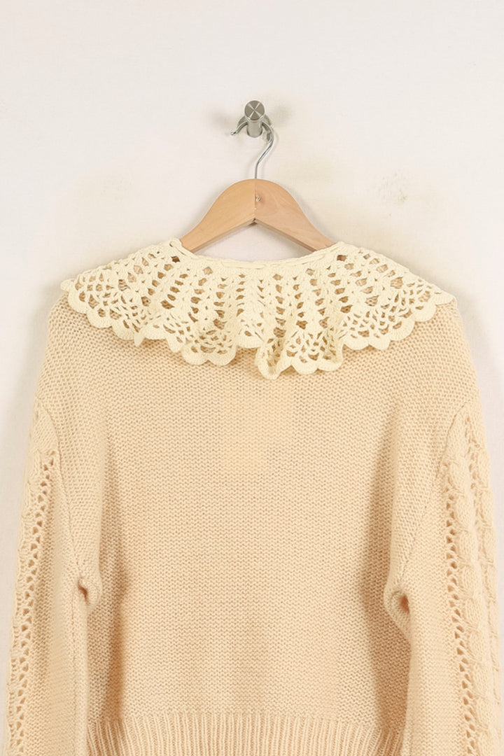Pull Col Claudine Beige - Taille XS/34 de la marque Louise Misha | PARAD75694 - Vendu par Paradigme - Image 4