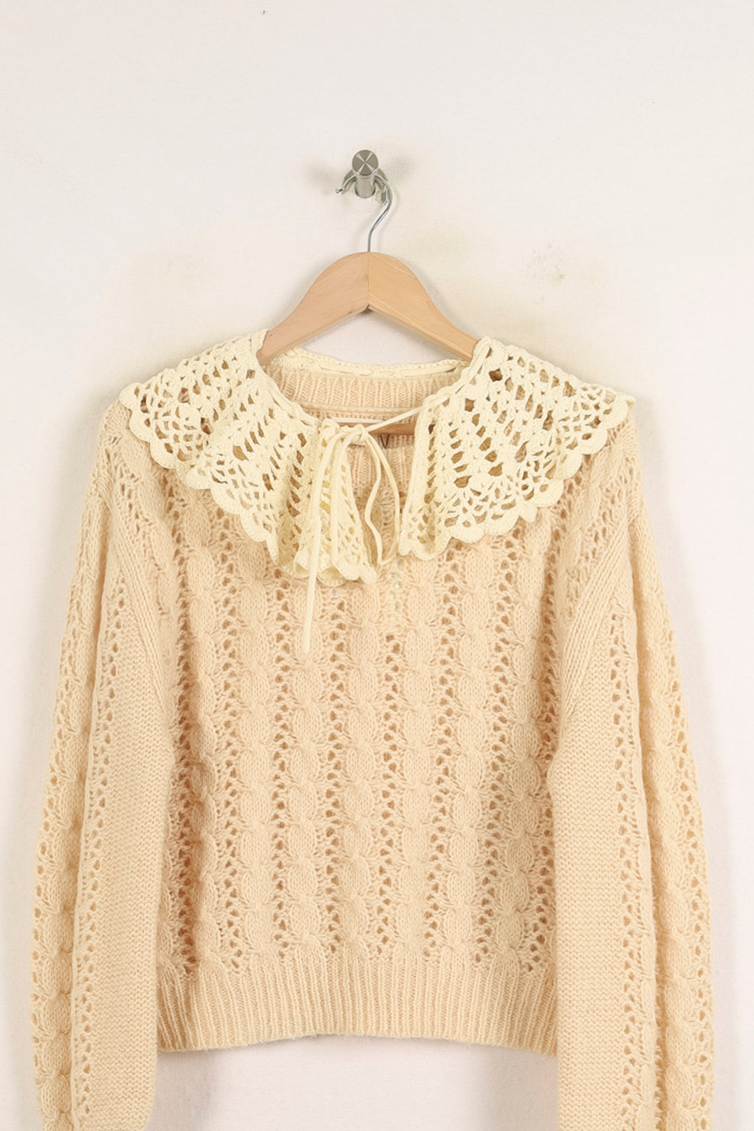 Pull Col Claudine Beige - Taille XS/34 de la marque Louise Misha | PARAD75694 - Vendu par Paradigme - Image 2