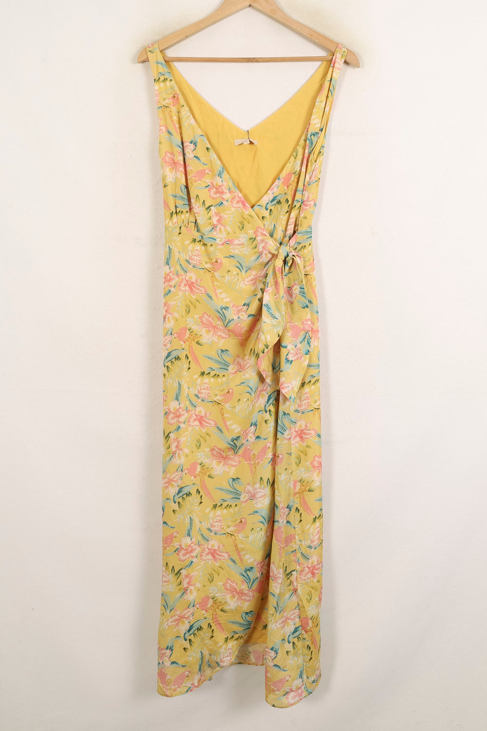 Robe Portefeuille Jaune et Rose - Taille XS/34 de la marque Louise Misha | PARAD75695 - Vendu par Paradigme - Image 2