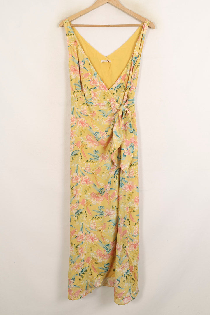 Robe Portefeuille Jaune et Rose - Taille XS/34 de la marque Louise Misha | PARAD75695 - Vendu par Paradigme - Image 2