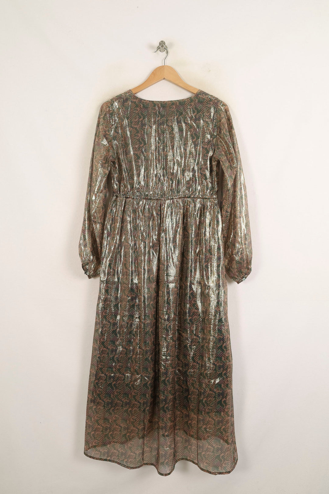 Robe Longue Dorée et Verte - Taille S/36 de la marque Louise Misha | PARAD75696 - Vendu par Paradigme - Image 4