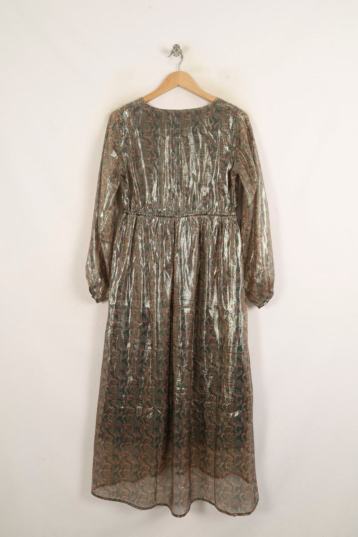 Robe Longue Dorée et Verte - Taille S/36 de la marque Louise Misha | PARAD75696 - Vendu par Paradigme - Image 4