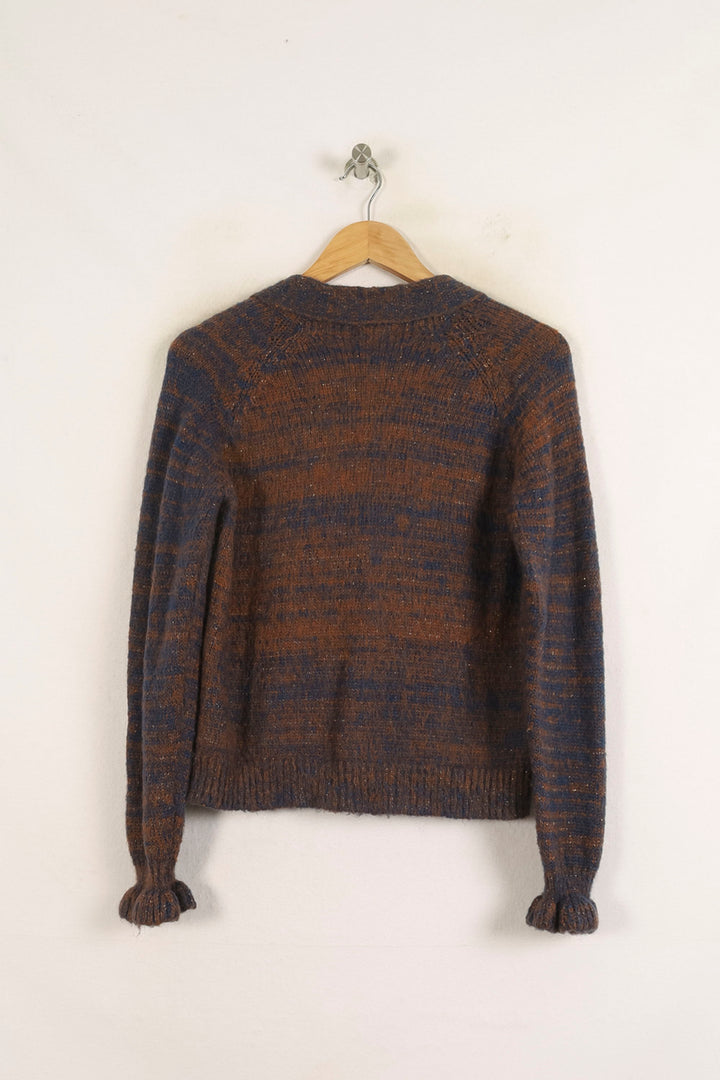 Cardigan Marron et Bleu - Taille XS/34 de la marque Louise Misha | PARAD75697 - Vendu par Paradigme - Image 4