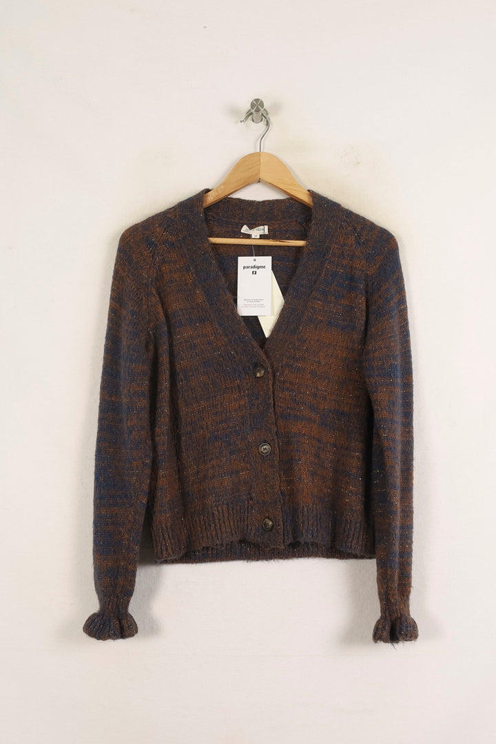 Cardigan Marron et Bleu - Taille XS/34 de la marque Louise Misha | PARAD75697 - Vendu par Paradigme - Image 2