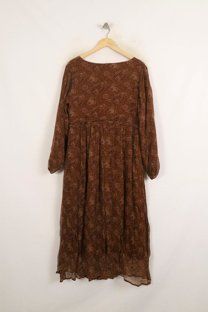Robe Longue Marron - Taille L/40 de la marque Louise Misha | PARAD75700 - Vendu par Paradigme - Image 4