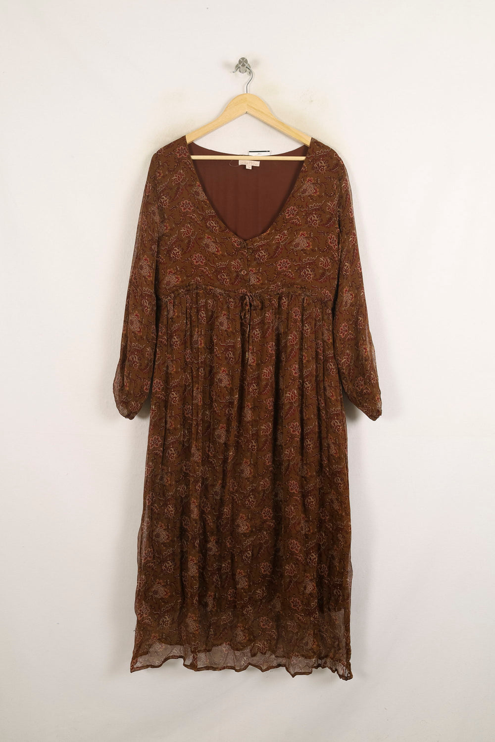 Robe Longue Marron - Taille L/40 de la marque Louise Misha | PARAD75700 - Vendu par Paradigme - Image 2