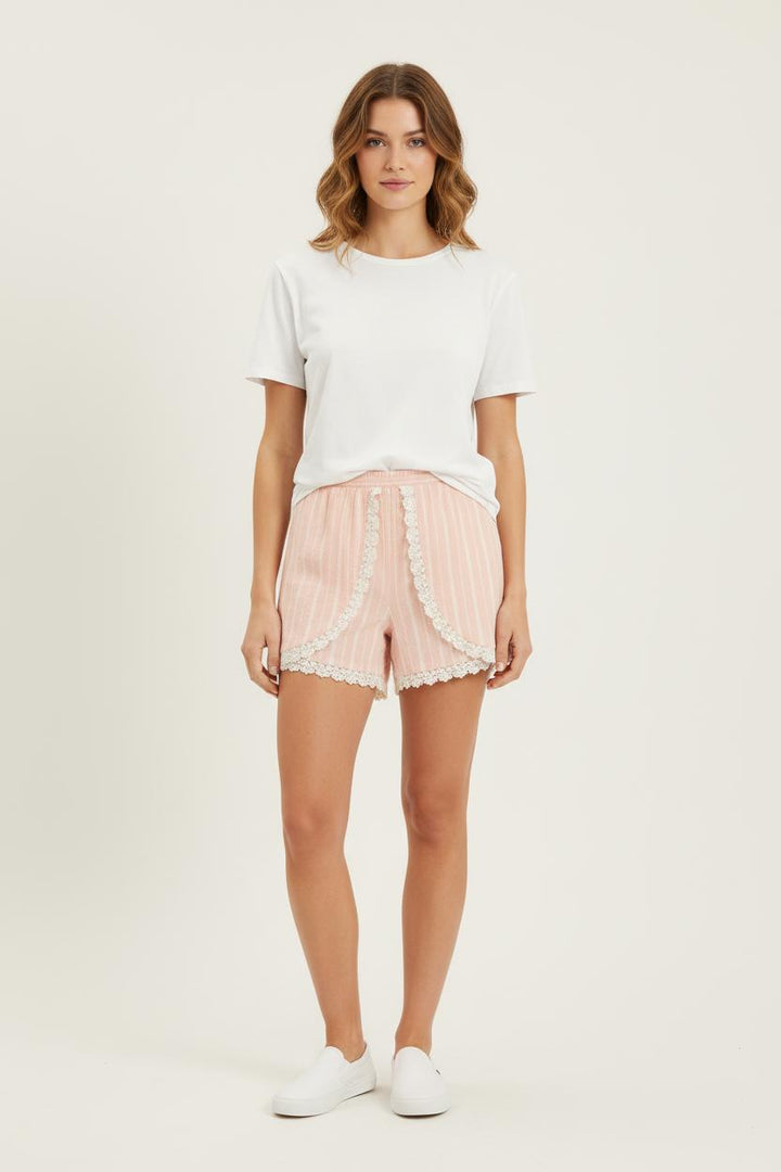 Short Rose et Blanc - Taille L/40 de la marque Louise Misha | PARAD75709 - Vendu par Paradigme - Image 1