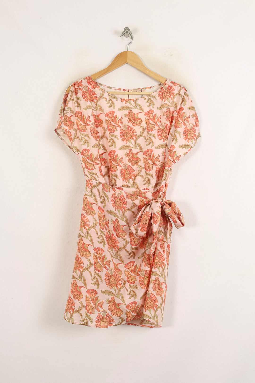 Robe Fleurie Rose et Orange - Taille S/36 de la marque Louise Misha | PARAD75712 - Vendu par Paradigme - Image 2