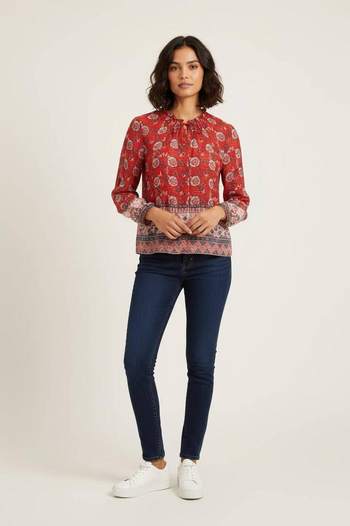 Blouse Rouge et Blanche - Taille S/36 de la marque Louise Misha | PARAD75715 - Vendu par Paradigme - Image 1