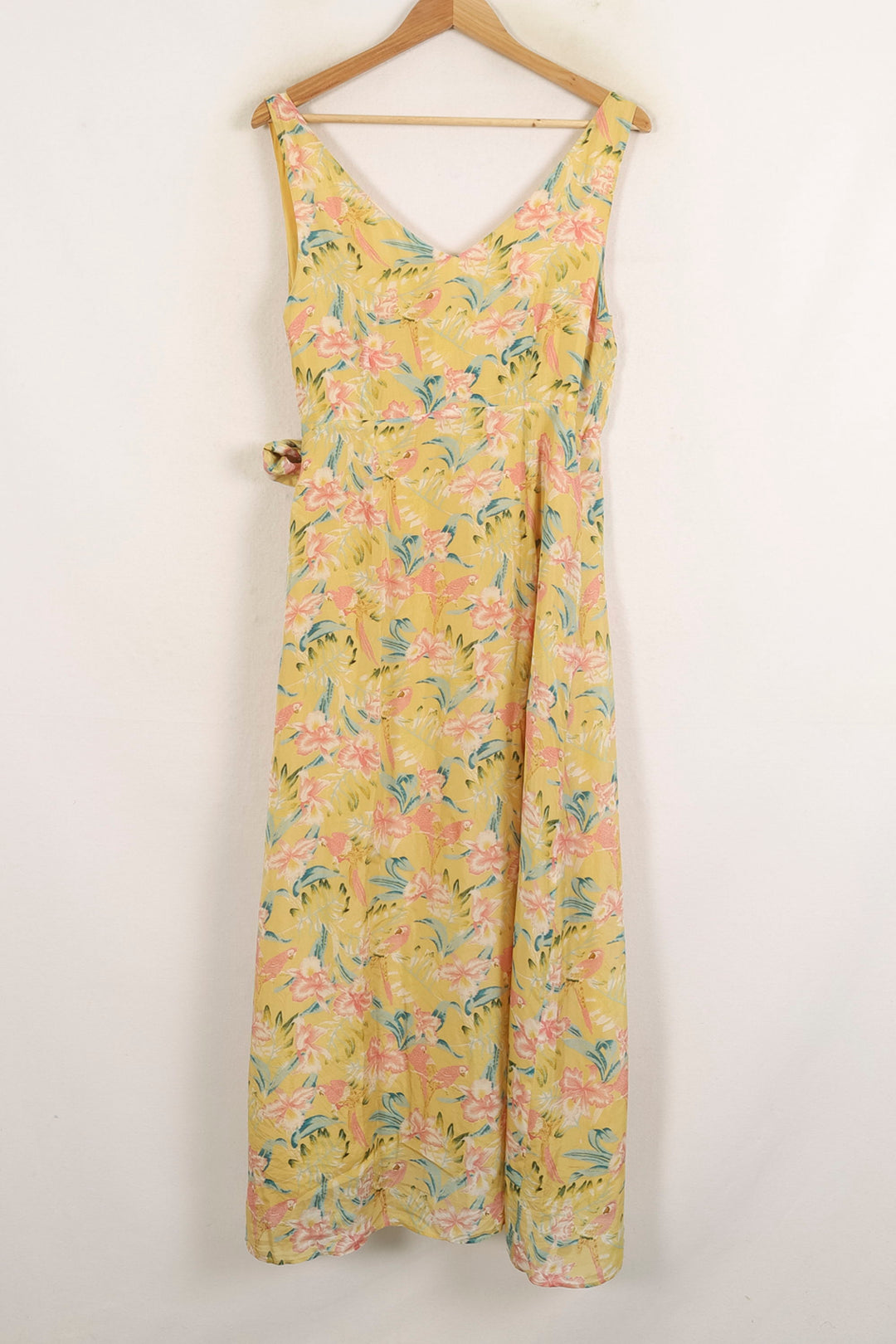 Robe portefeuille jaune et rose - Taille S/36 de la marque Louise Misha | PARAD75717 - Vendu par Paradigme - Image 4