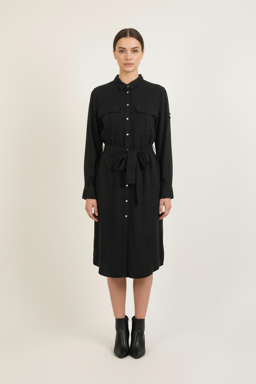 Robe Chemise Noire - Taille XXL/44 de la marque IKKS | PARAD75723 - Vendu par Paradigme - Image 1