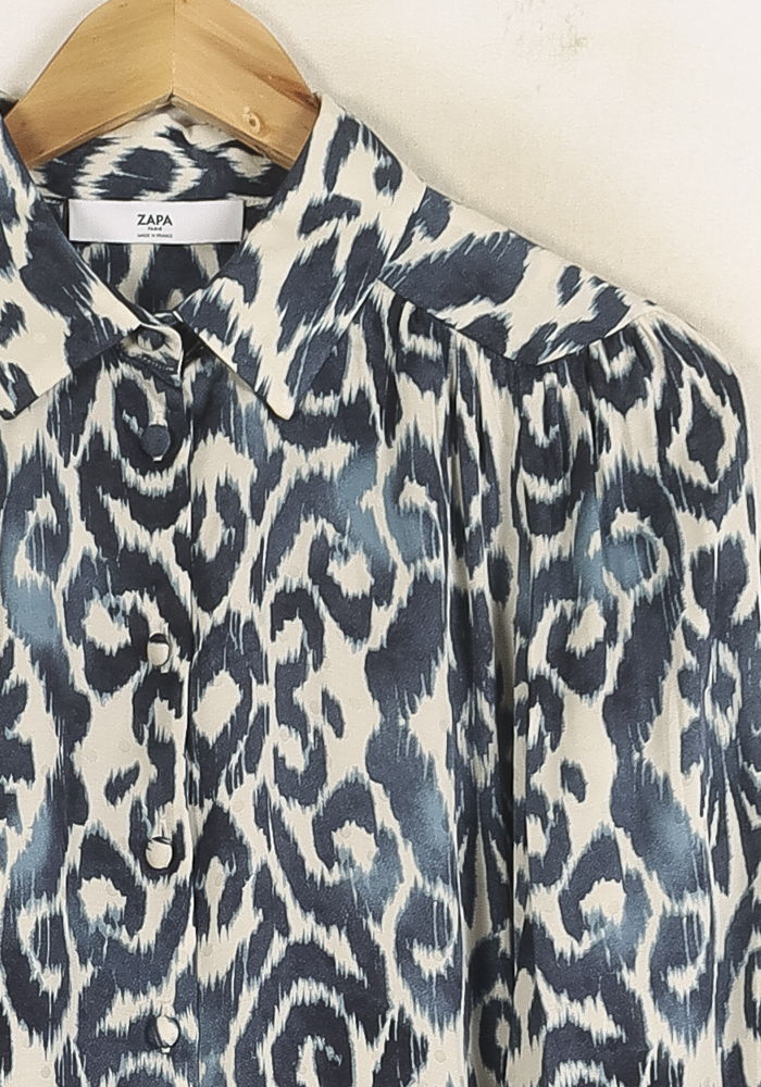 Chemise Bleu et Blanc - Taille L/40 de la marque ZAPA | PARAD75726 - Vendu par Paradigme - Image 3