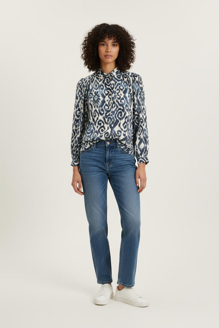 Chemise Bleu et Blanc - Taille L/40 de la marque ZAPA | PARAD75726 - Vendu par Paradigme - Image 1