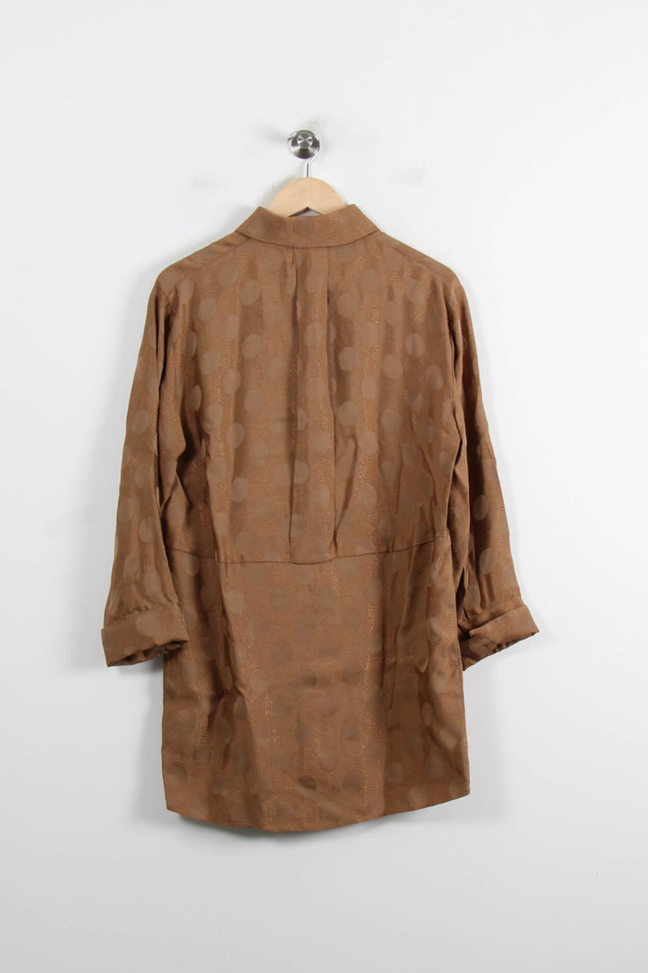 Robe Chemise Marron - Taille S/36 de la marque American Vintage | PARAD75730 - Vendu par Paradigme - Image 4