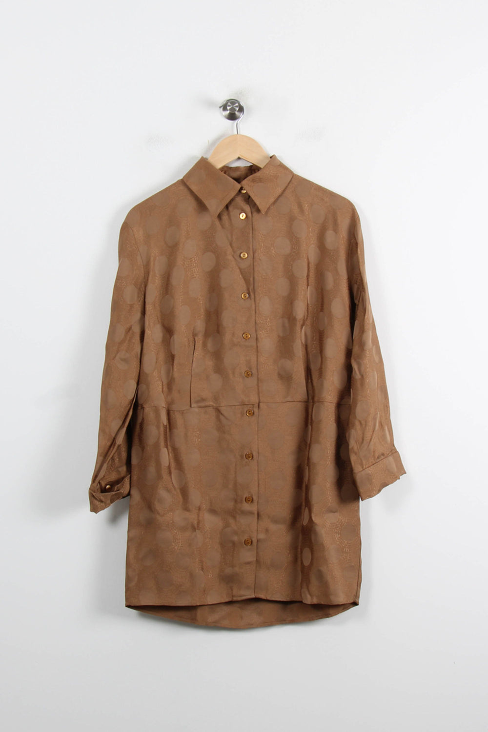 Robe Chemise Marron - Taille S/36 de la marque American Vintage | PARAD75730 - Vendu par Paradigme - Image 2