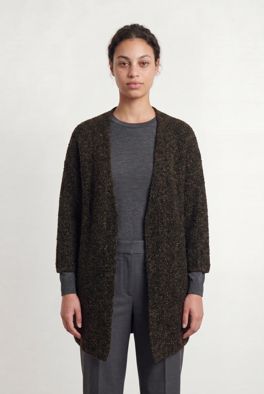 Cardigan Marron - Taille L/40 de la marque IKKS | PARAD75740 - Vendu par Paradigme - Image 1