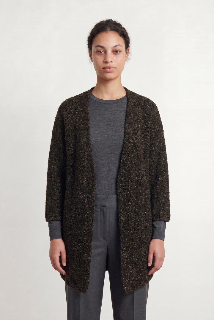 Cardigan Marron - Taille L/40 de la marque IKKS | PARAD75740 - Vendu par Paradigme - Image 1