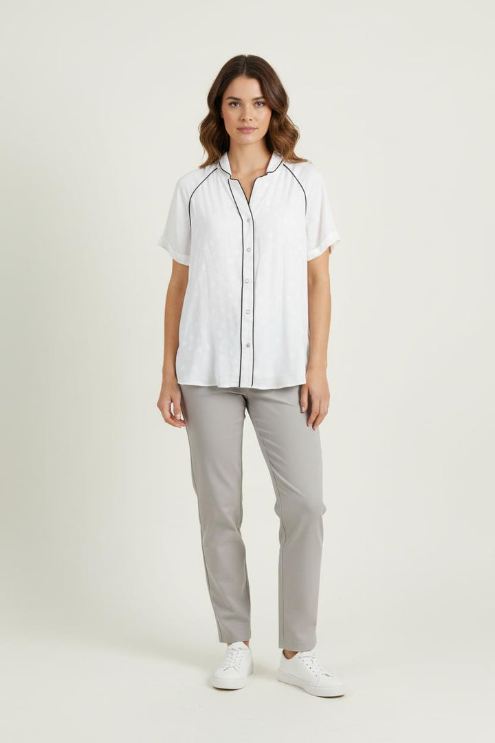Chemise Blanche et Noire - Taille S/36 de la marque IKKS | PARAD75745 - Vendu par Paradigme - Image 1