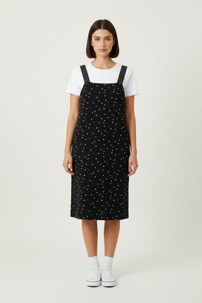 Robe Noire à Pois Blancs - Taille S/36 de la marque La Fée Maraboutée | PARAD75748 - Vendu par Paradigme - Image 1