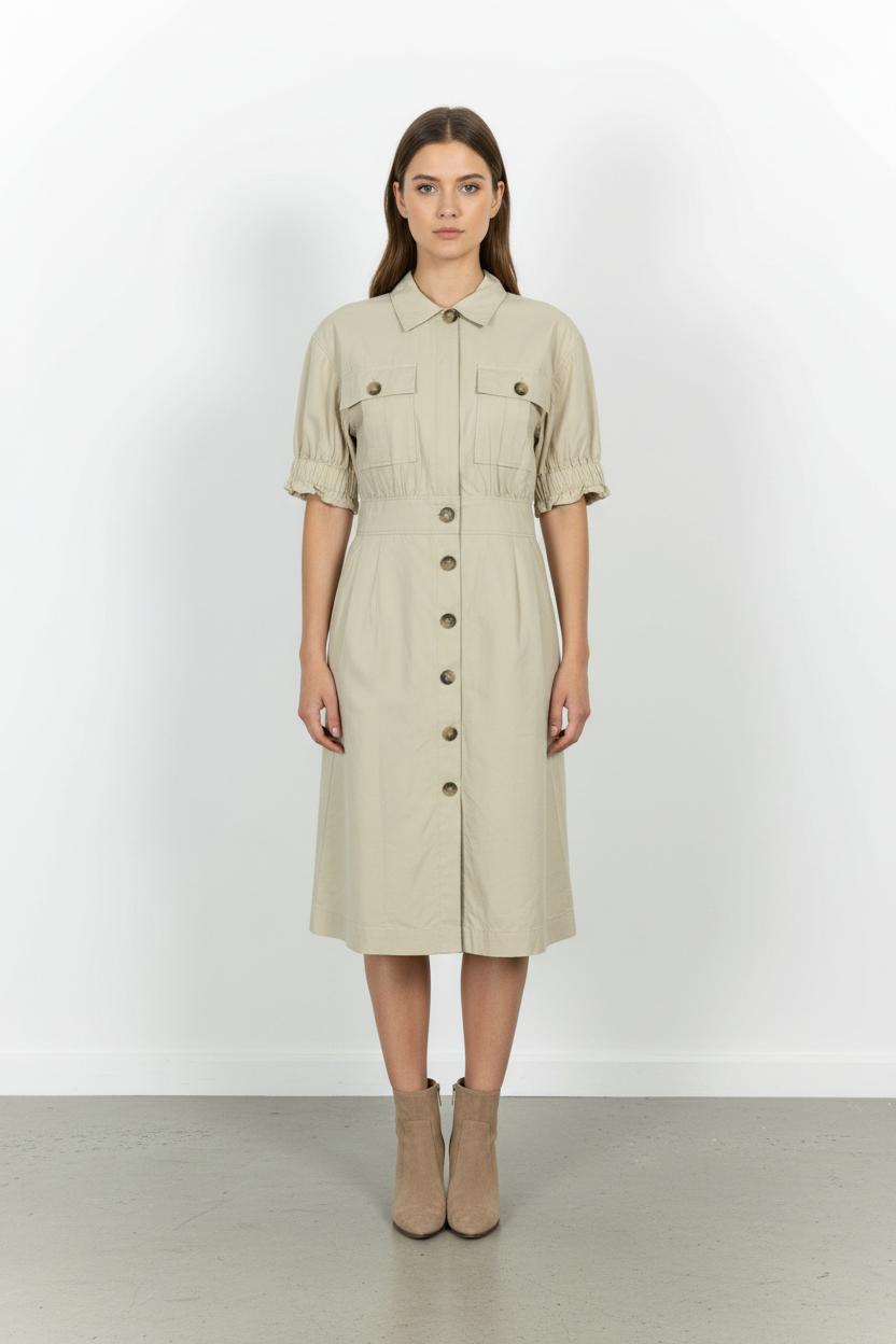 Robe Chemise Beige - Taille S/36 de la marque ba&sh | PARAD75752 - Vendu par Paradigme - Image 1