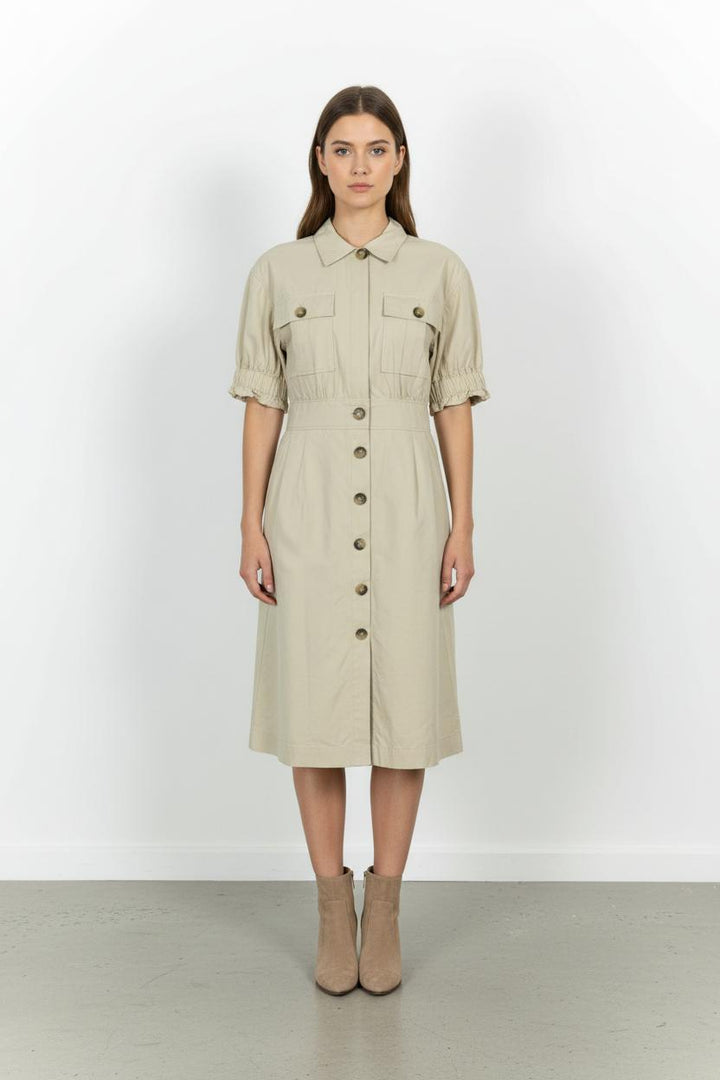Robe Chemise Beige - Taille S/36 de la marque ba&sh | PARAD75752 - Vendu par Paradigme - Image 1