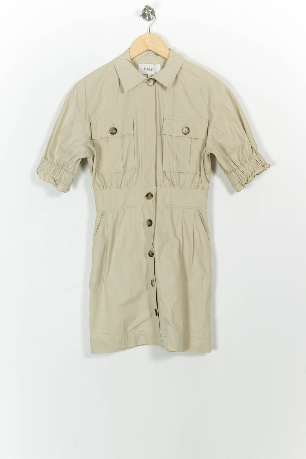 Robe Chemise Beige - Taille S/36 de la marque ba&sh | PARAD75752 - Vendu par Paradigme - Image 2