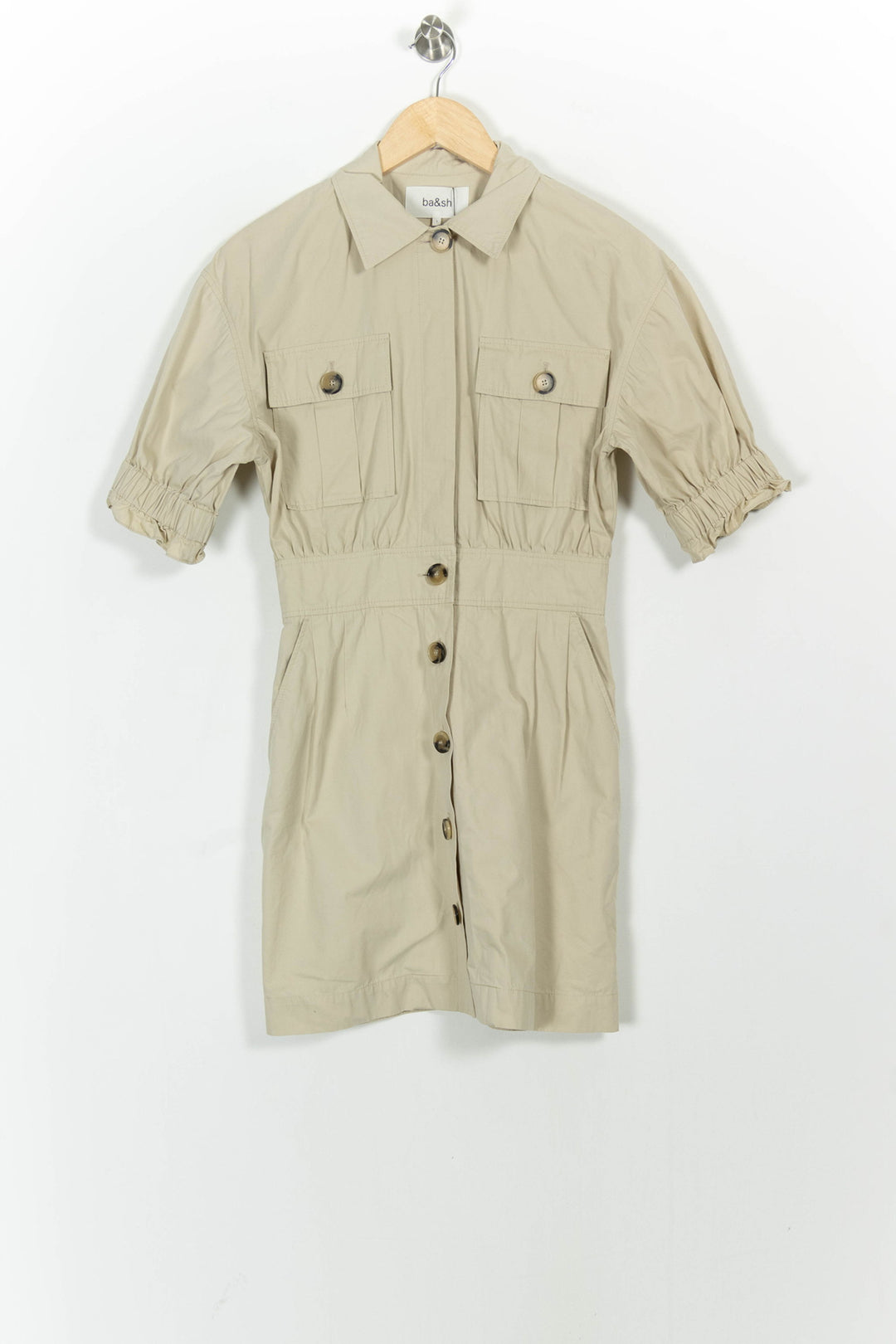 Robe Chemise Beige - Taille S/36 de la marque ba&sh | PARAD75752 - Vendu par Paradigme - Image 2