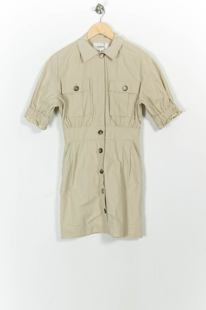 Robe Chemise Beige - Taille S/36 de la marque ba&sh | PARAD75752 - Vendu par Paradigme - Image 2