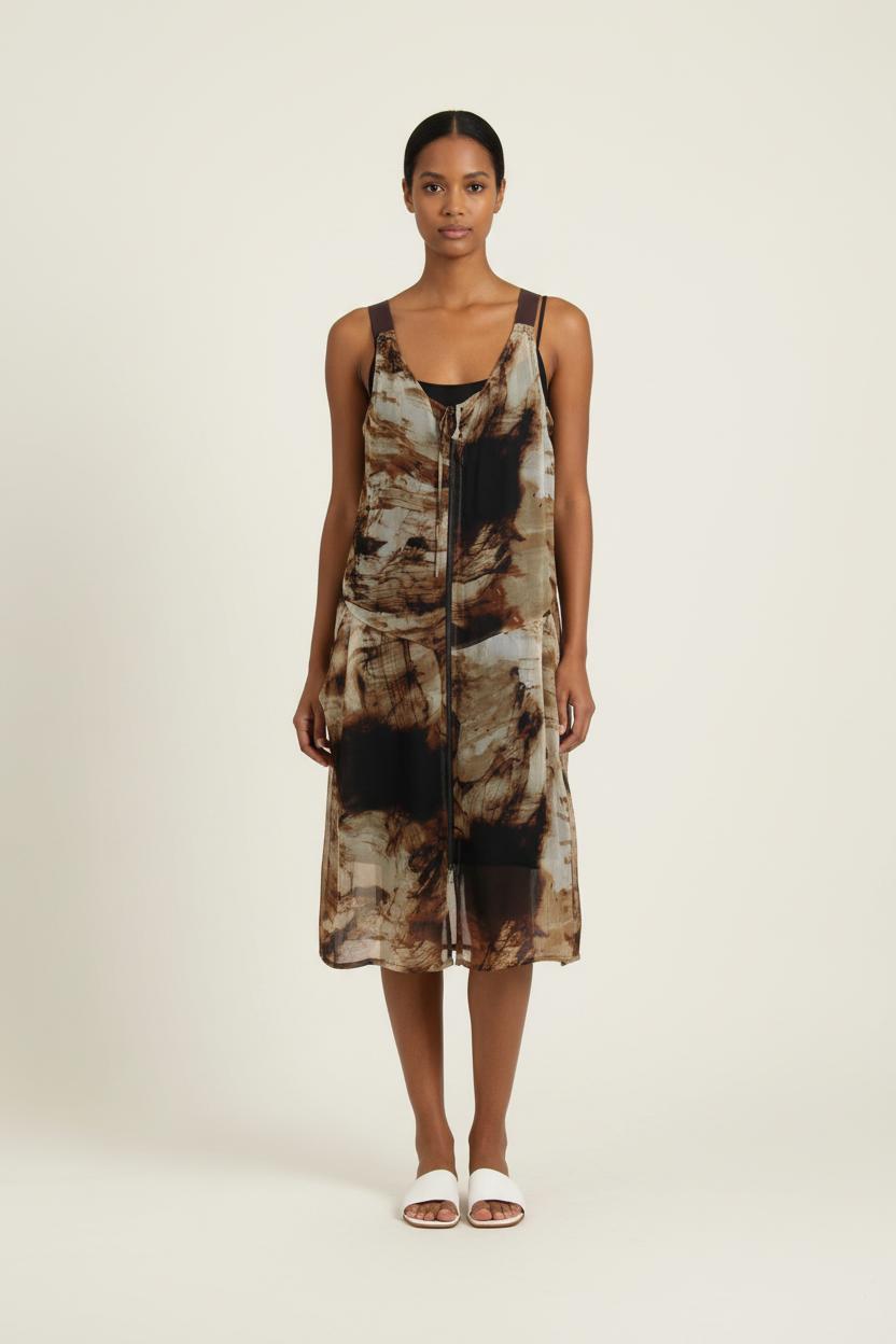 Robe Débardeur Marron et Noir - Taille XL/42 de la marque IKKS | PARAD75772 - Vendu par Paradigme - Image 1